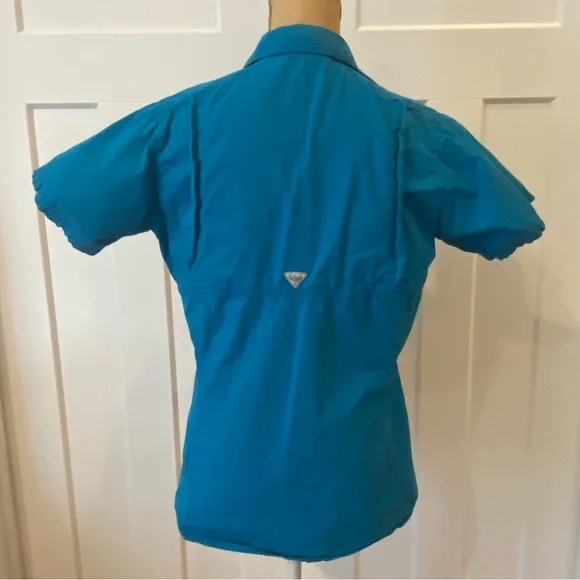 Columbia Blue Casual Button Down Shirt - Picture 3 of 16